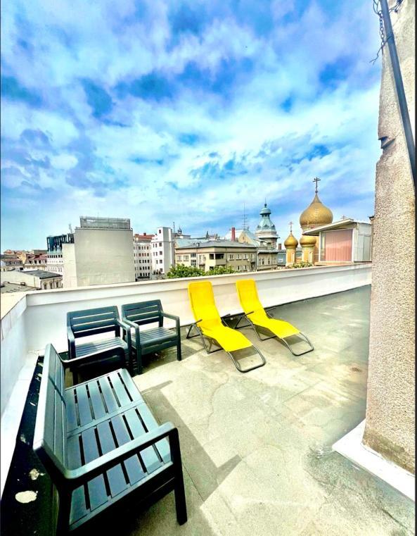 Rooftop Apartment Street Doamnei 布加勒斯特 外观 照片